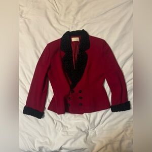 Cache red jacket with black lining